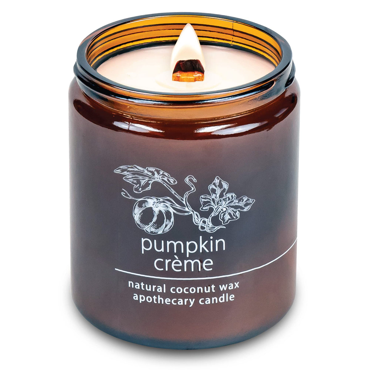 Hemlock Park Bougie allume-bois crépitante Citrouille Crème, ambiance chaleureuse et cosy.