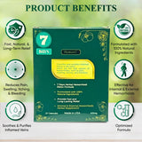 Hemor7: boîte de capsules, emballage pratique pour l'utilisation à domicile.