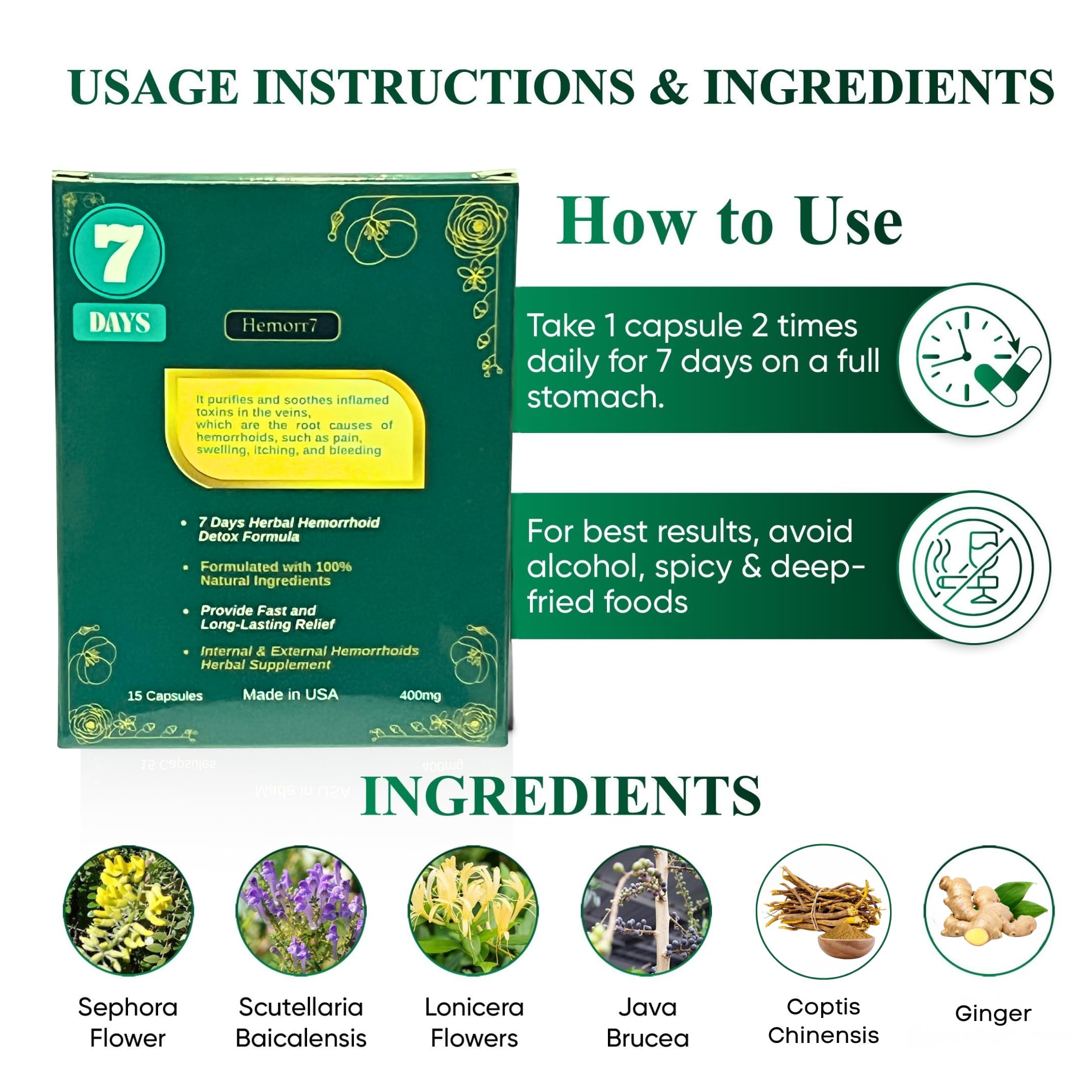 Hemor7: dosage quotidien recommandé pour soutenir votre confort durable.
