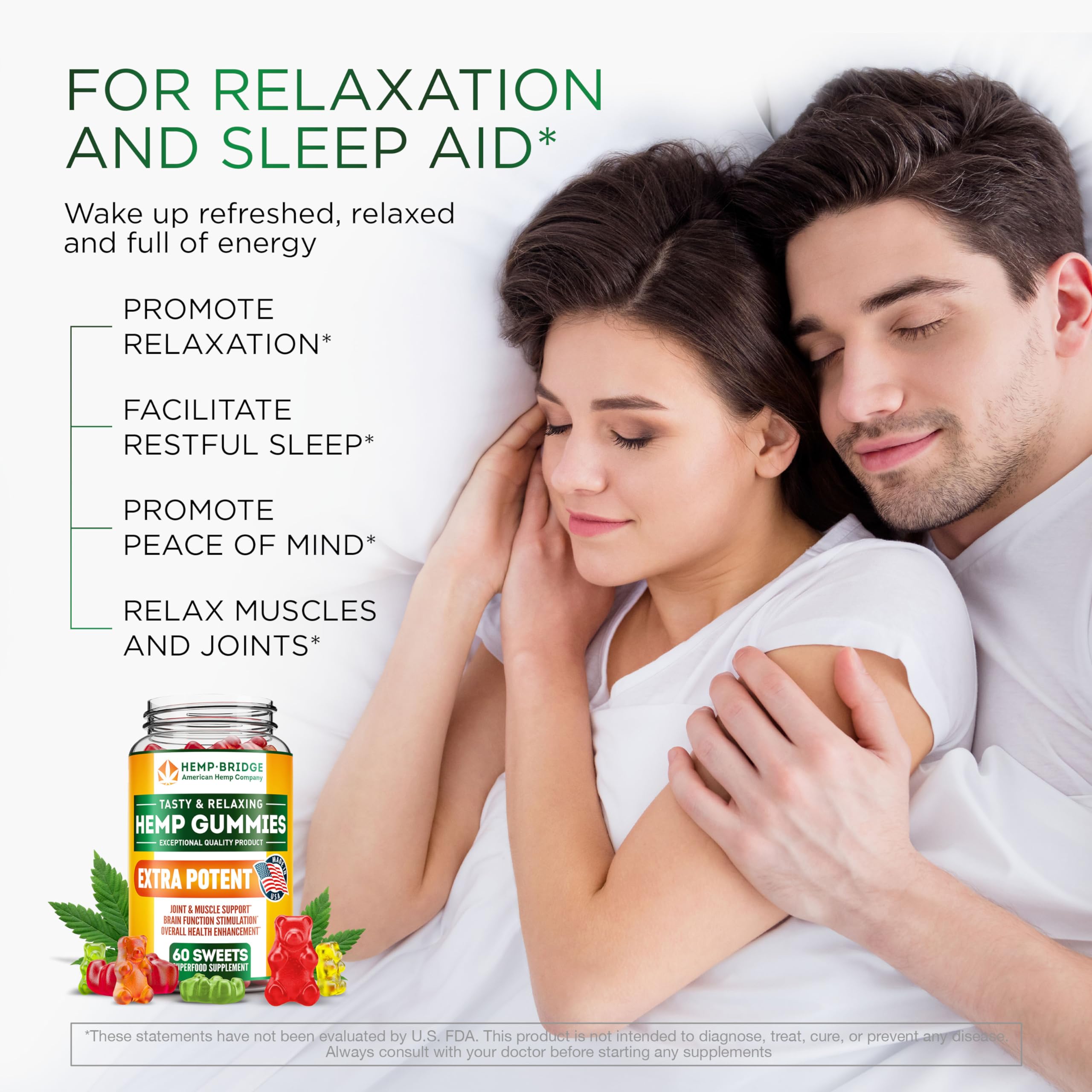 Gommes HempBridge beauté: peau, cheveux et ongles sains.