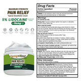 Hempvana crème relief 5% lidocaine – application topique précise sur la zone douloureuse.