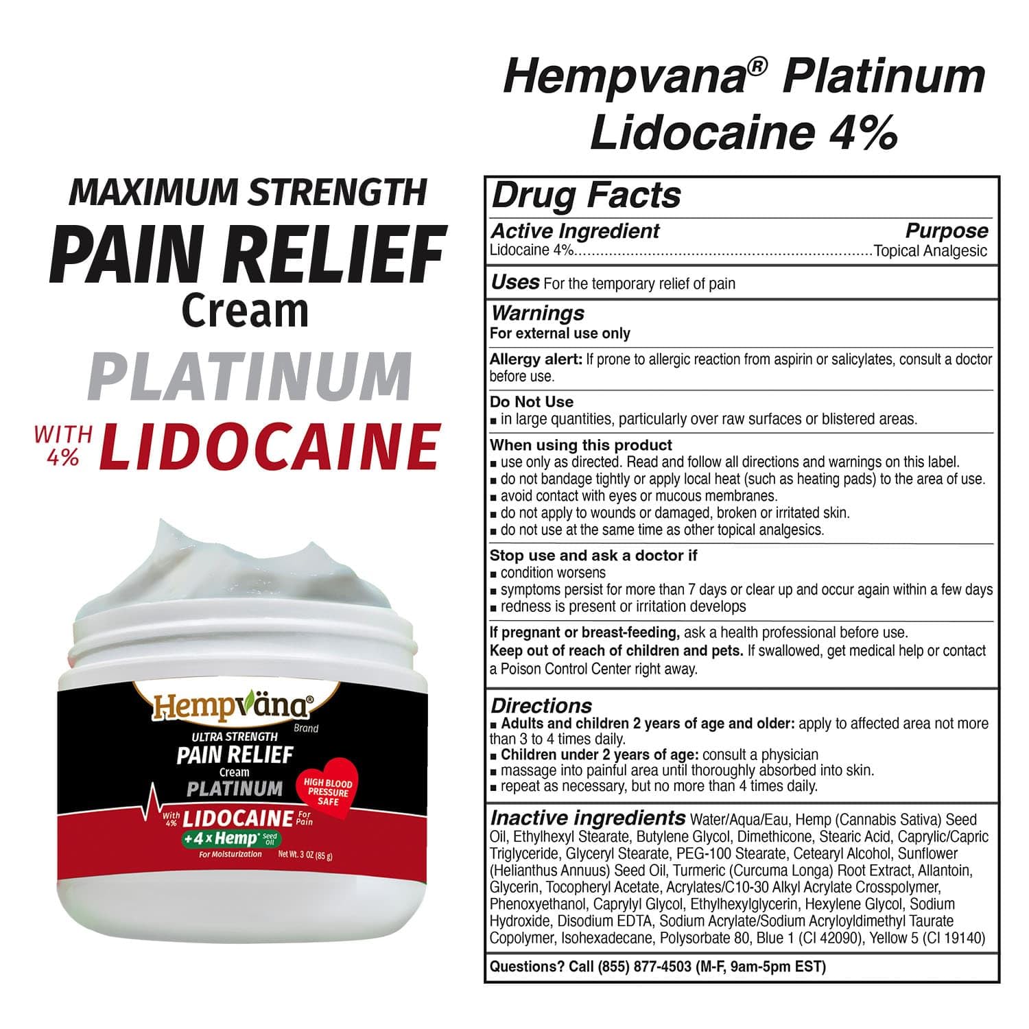 Application sur le dos avec Hempvana Platinum Lidocaïne Relief Cream