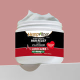 Emballage Hempvana Platinum Lidocaïne Relief Cream sans odeur et pratique
