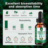 Hemyum Soursop Bitters Liquide contient vitamine C et B12 pour un apport quotidien.