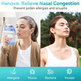 Nettoyeur nasal doux Henavix offrant un rinçage confortable et efficace.