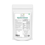 Texture fine de la poudre Bacopa Brahmi Hennaco prête à être ajoutée dans des boissons.