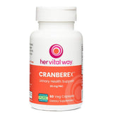 Cranberex de her vital way – bouteille visible pour le soutien potentiel du système urinaire