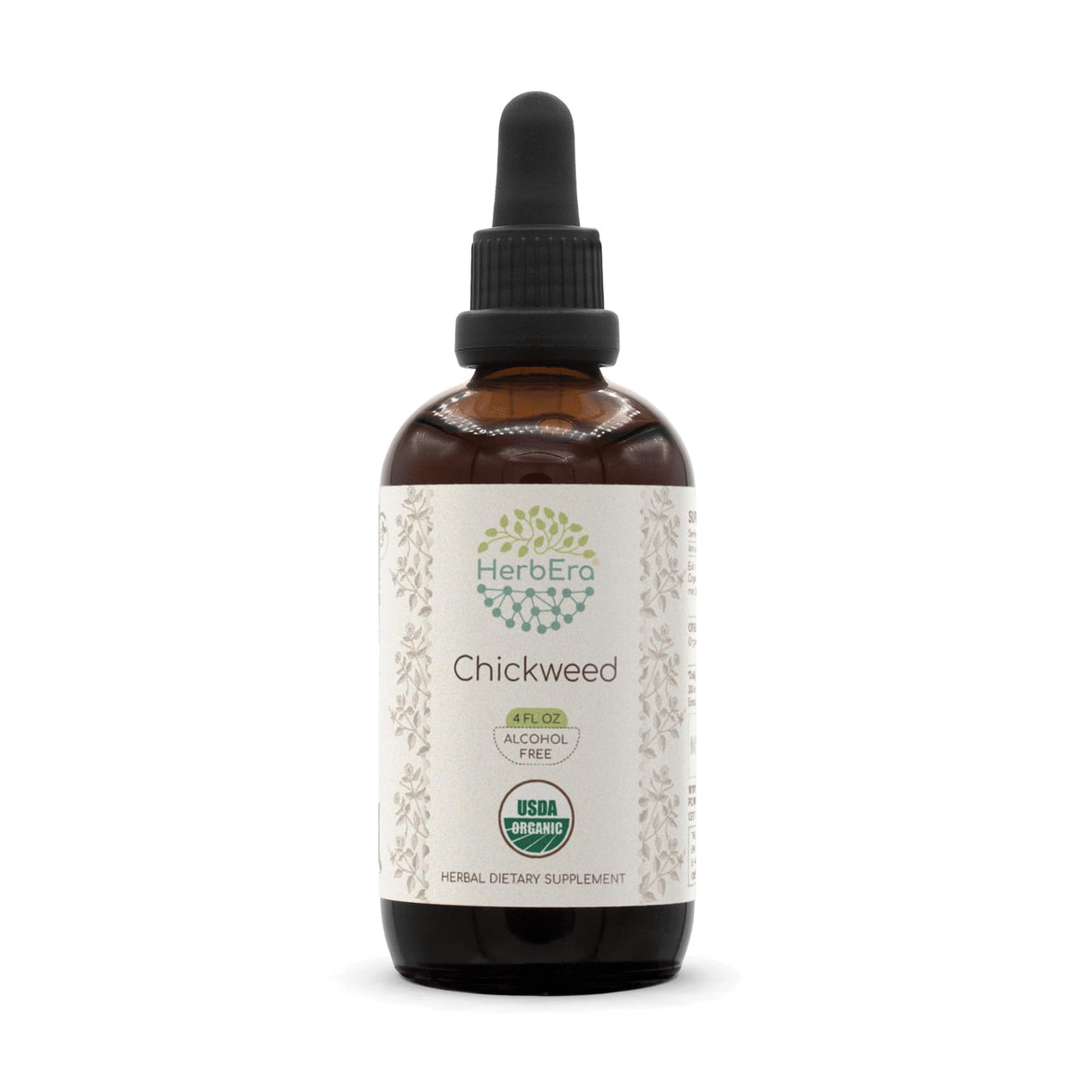 HerbEra Stellaria média extrait sans alcool dans bouteille 4 oz, pureté naturelle