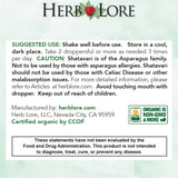 Herb Lore Shatavari, tisane rapide, usage quotidien et douceur.