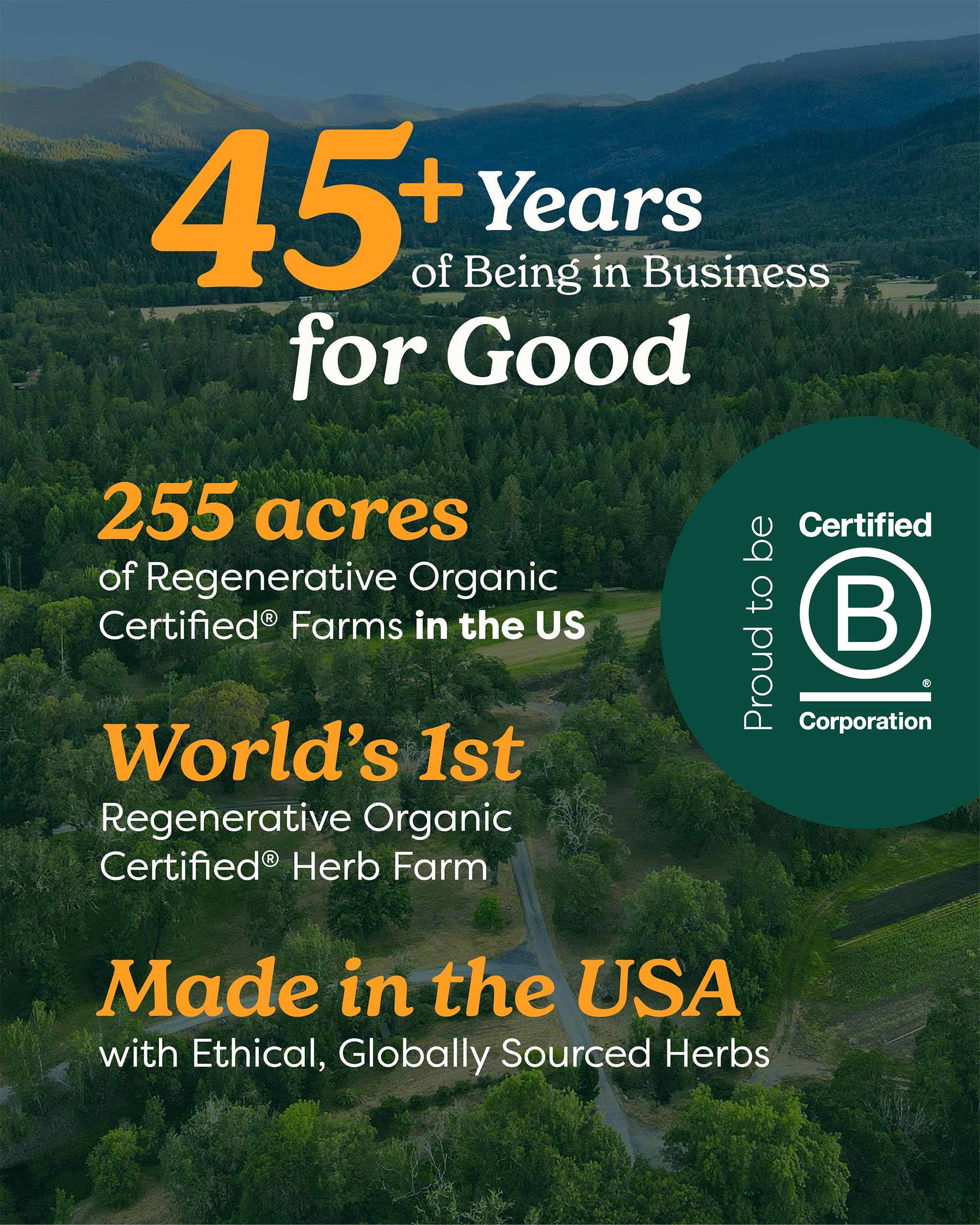 Herb Pharm Eleuthero – certifications biologiques et respect des abeilles et des saumons.