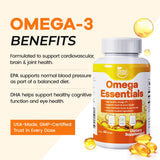 Capsules HERB PURE EPA-DHA 600-400 mg, soutien possible du cœur et du cerveau.