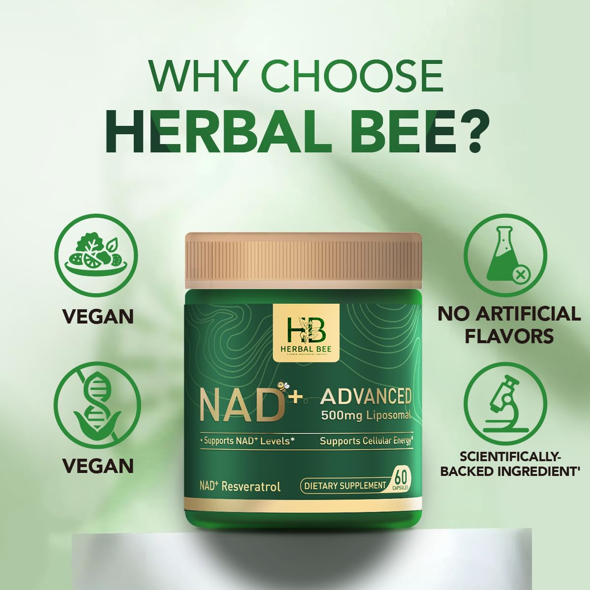 Herbal Bee trans-resveratrol 50 mg, capsules: support antioxydant potentiel pour la mobilité