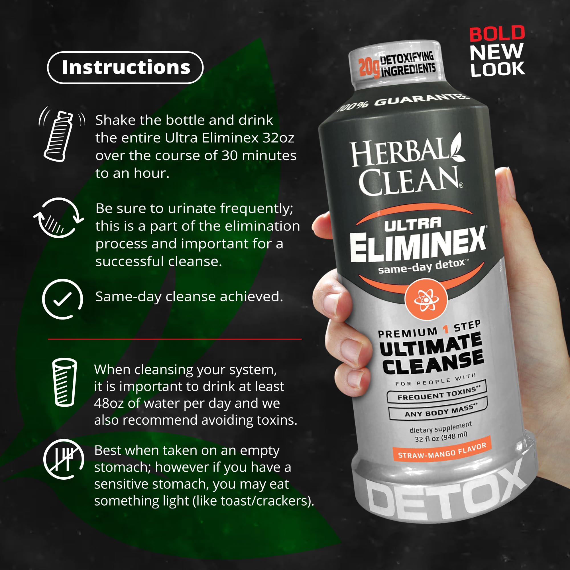 Mode d'emploi rapide Herbal Clean: décrire une utilisation simple.