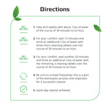 Herbal Clean QTabs: ingrédients naturels en gros plan.