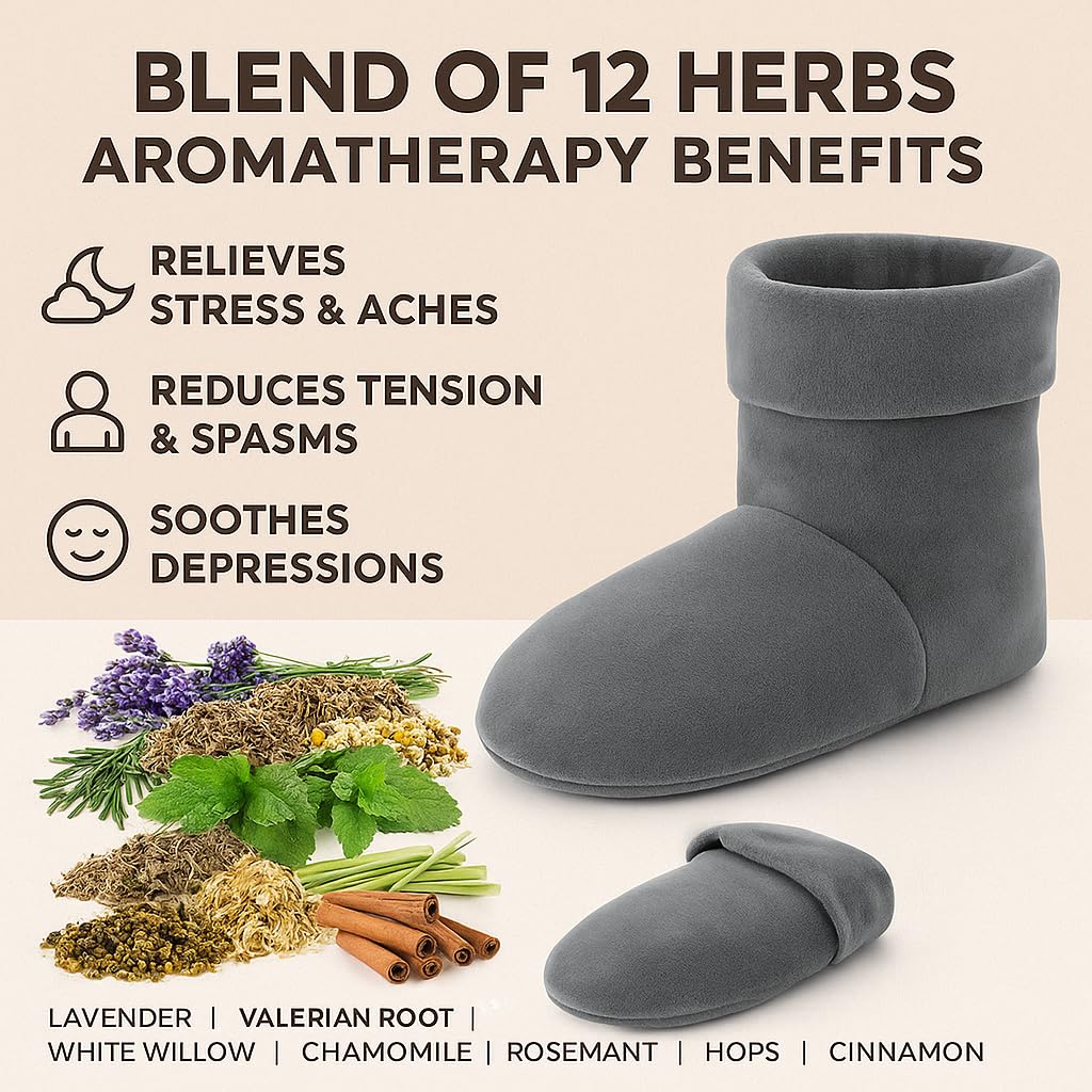 Herbal Concepts Comfort Booties Charbon – tissu doux assurant un confort quotidien