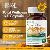 Herbal Destination HRX Curcuma, métabolisme soutenu par une formule riche en actifs