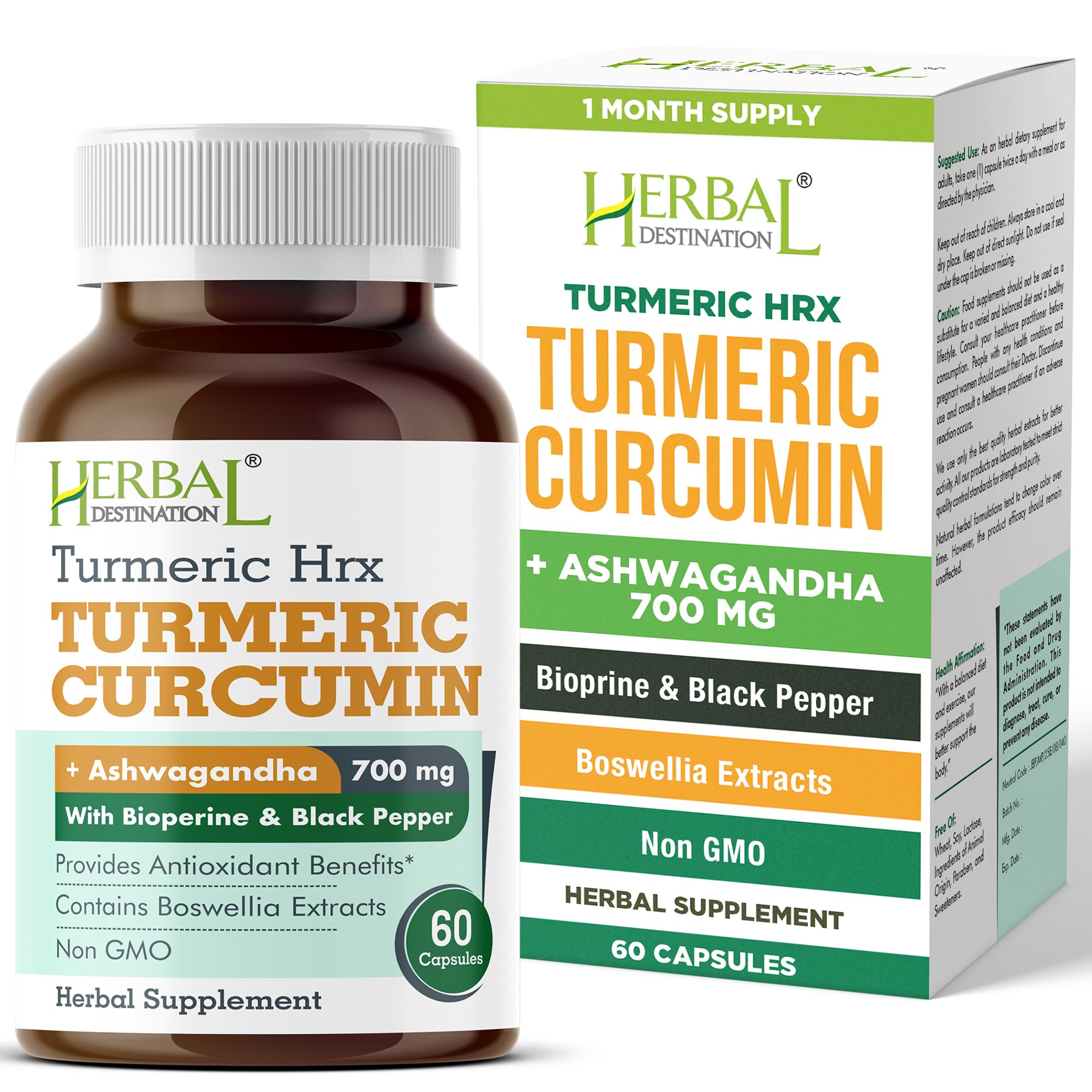 Herbal Destination HRX Curcuma, système immunitaire renforcé grâce à des extraits naturels