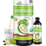 Herbal Goodness Soursop Drops – flacon et gouttes, soutien digestif quotidien.