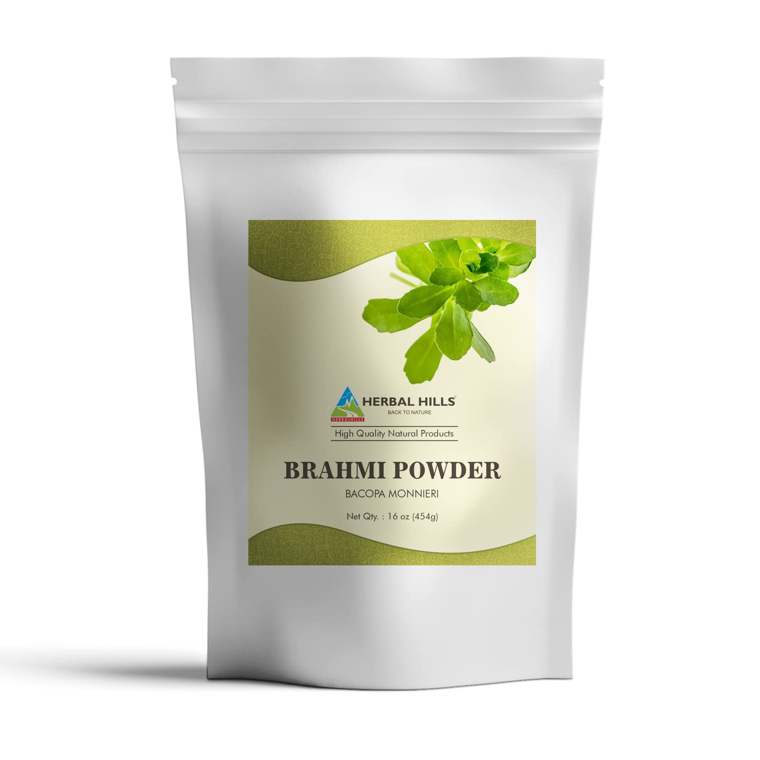 Herbal Hills Brahmi poudre-cheveux: soutien potentiel à la croissance et à la brillance des cheveux.
