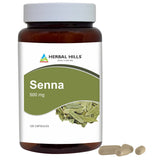 HERBAL HILLS Senna Capsules, boîte 120 capsules 500 mg, soutien digestif naturel.