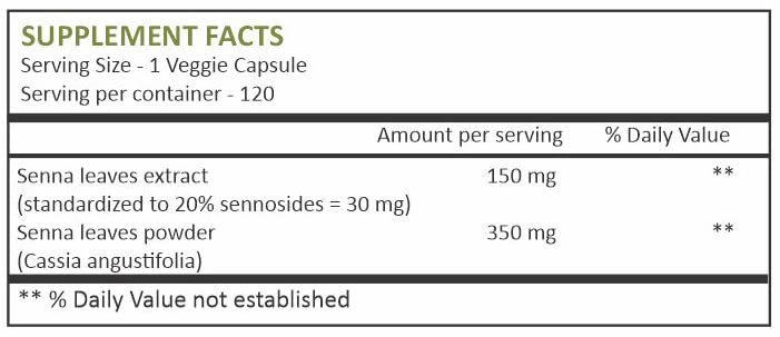Boîte HERBAL HILLS Senna Capsules prête à être emportée en voyage.