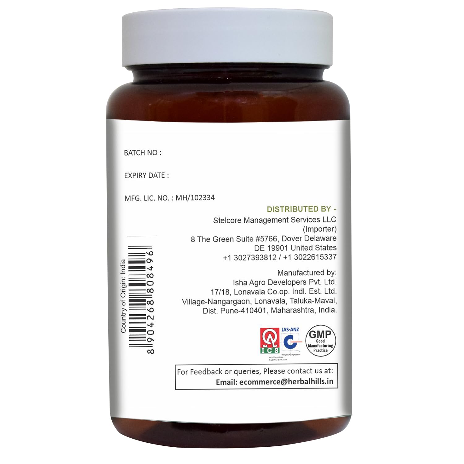 Ingrédients HERBAL HILLS Senna: extrait et poudre de feuilles de séné.
