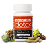 Herbal Nitro My Gentle Detox: bouteille en gros plan; soutien digestif naturel.