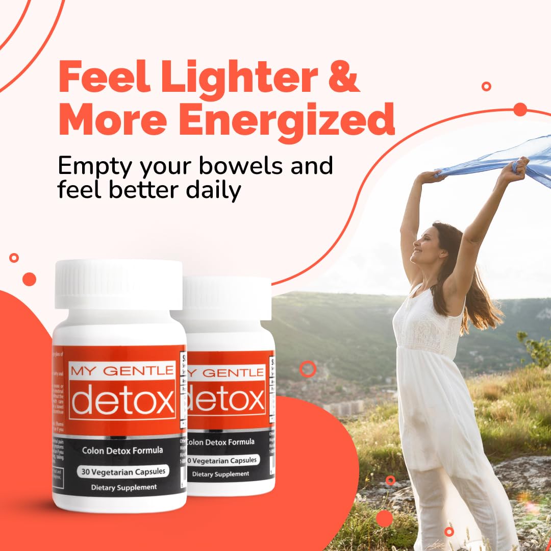 Capsules Herbal Nitro My Gentle Detox, format pratique pour routine nocturne.