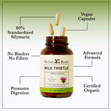 Boîte Herbal Roots chardon-Marie, emballage recyclable et sans OGM.