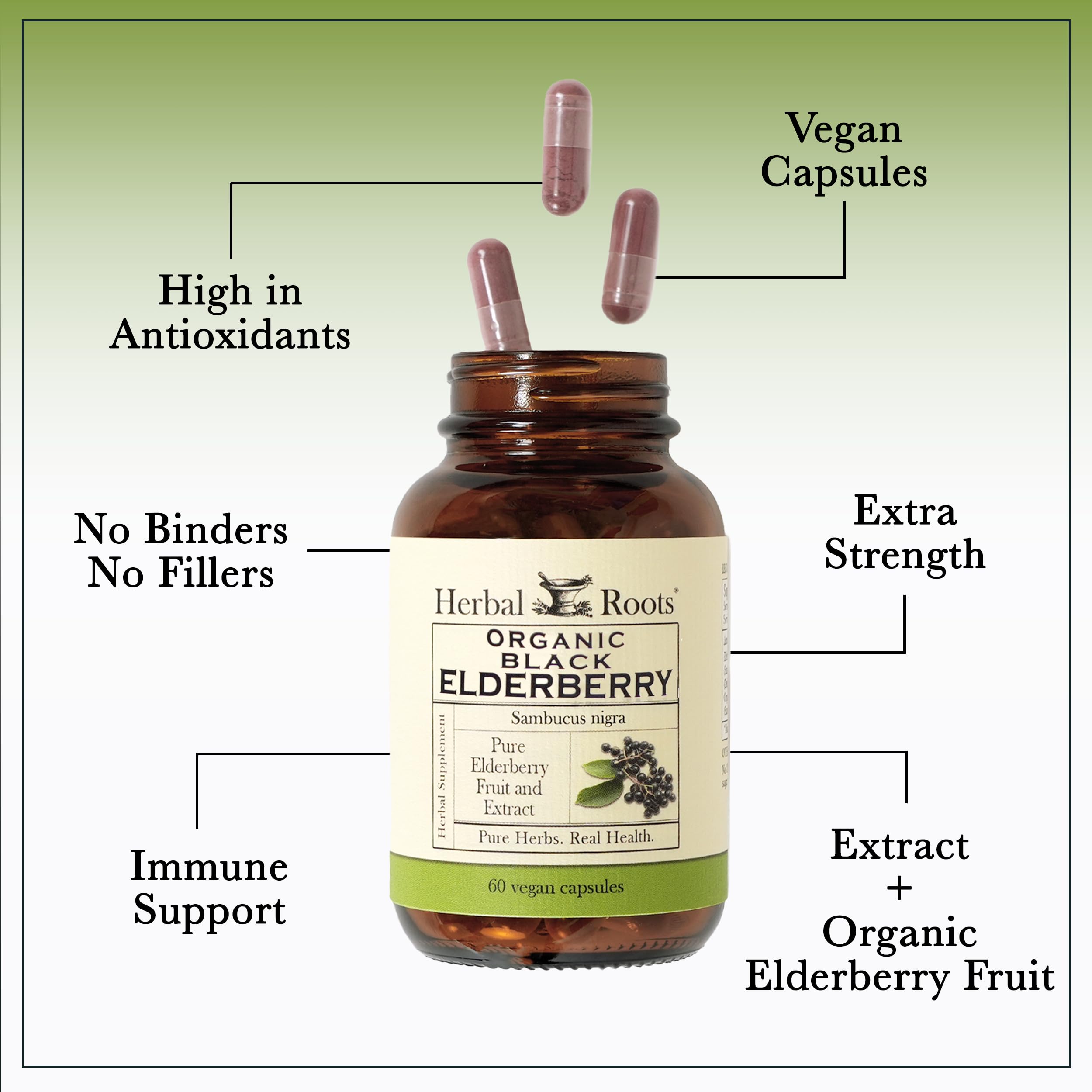 Emballage Herbal Roots avec label organique et informations claires.