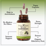 Emballage Herbal Roots avec label organique et informations claires.