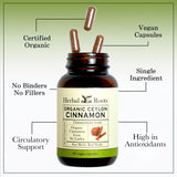 Verser les gélules Herbal Roots Cannelle de Ceylan: manipulation propre et précise