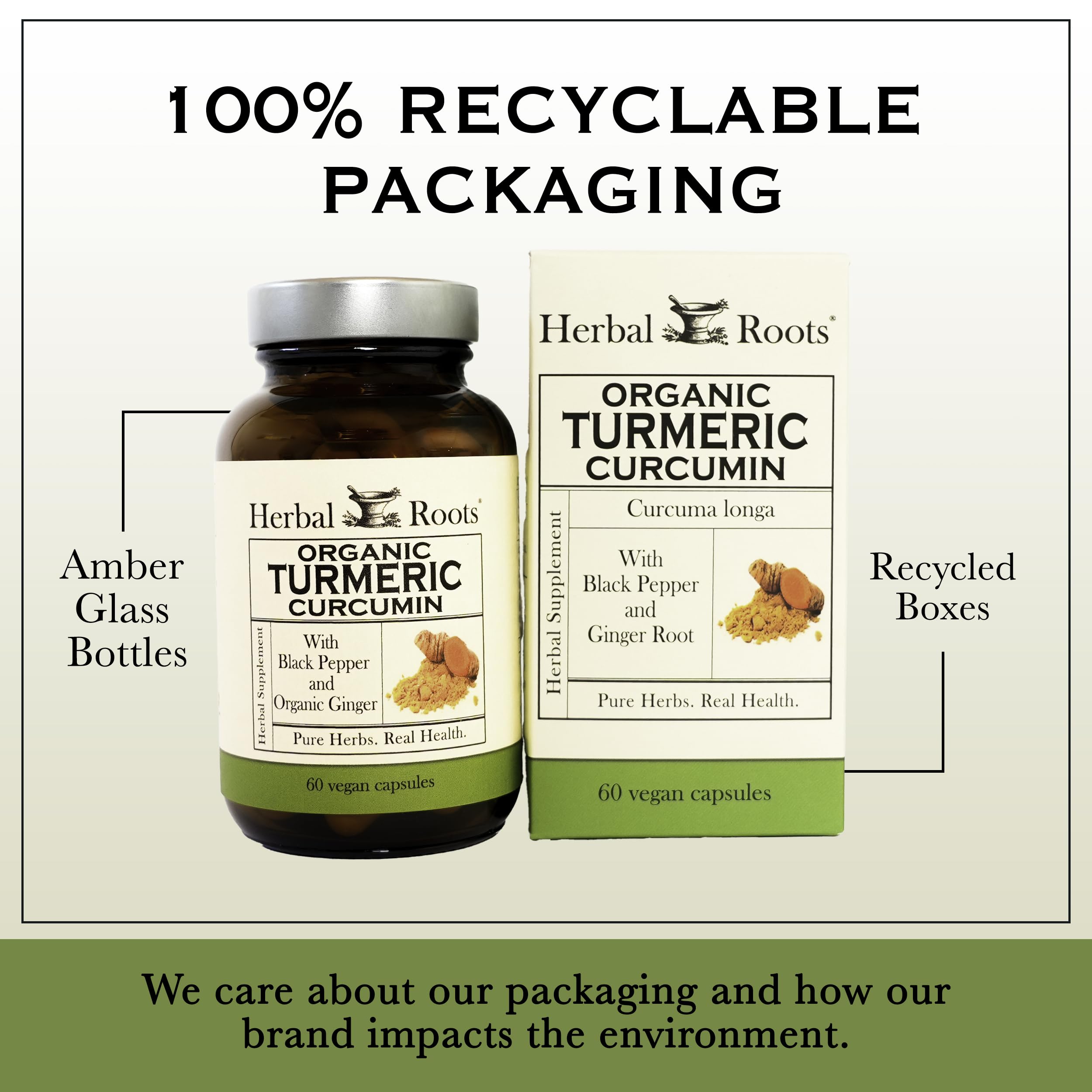 Herbal Roots emballage-flacon-capsules, présentation pratique pour usage quotidien.