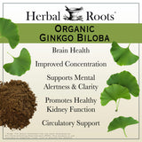 Herbal Roots Ginkgo Biloba Bio - gélules véganes sans additifs, facilité d’intégration.