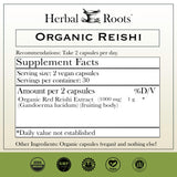 Herbal Roots Reishi corps fructifiant: puissance naturelle des fruits du champignon pour le bien-être.