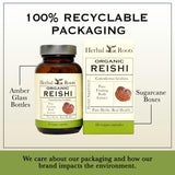 Étiquette bio USDA et pureté sans additifs avec Herbal Roots Reishi.