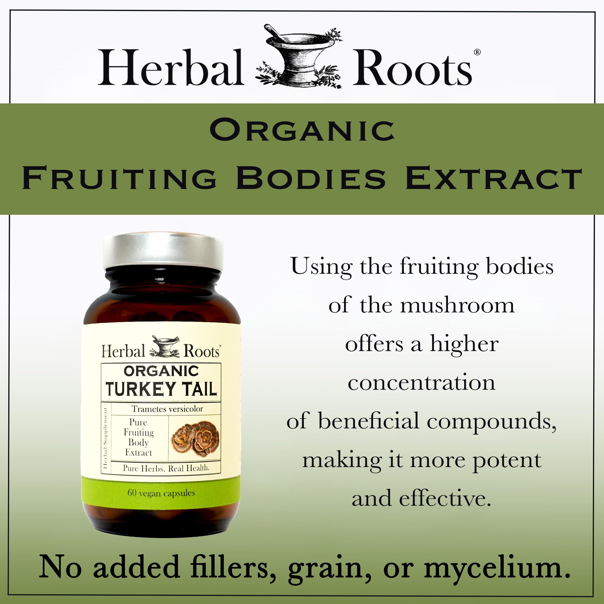 Ingrédients sans liants ni additifs, Herbal Roots queue-de-dinde.