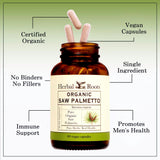 Herbal Roots Saw Palmetto: contrôles tiers, traçabilité assurée.