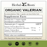 Herbal Roots Valériane Gélules Veganes – capsules faciles à prendre et relaxantes