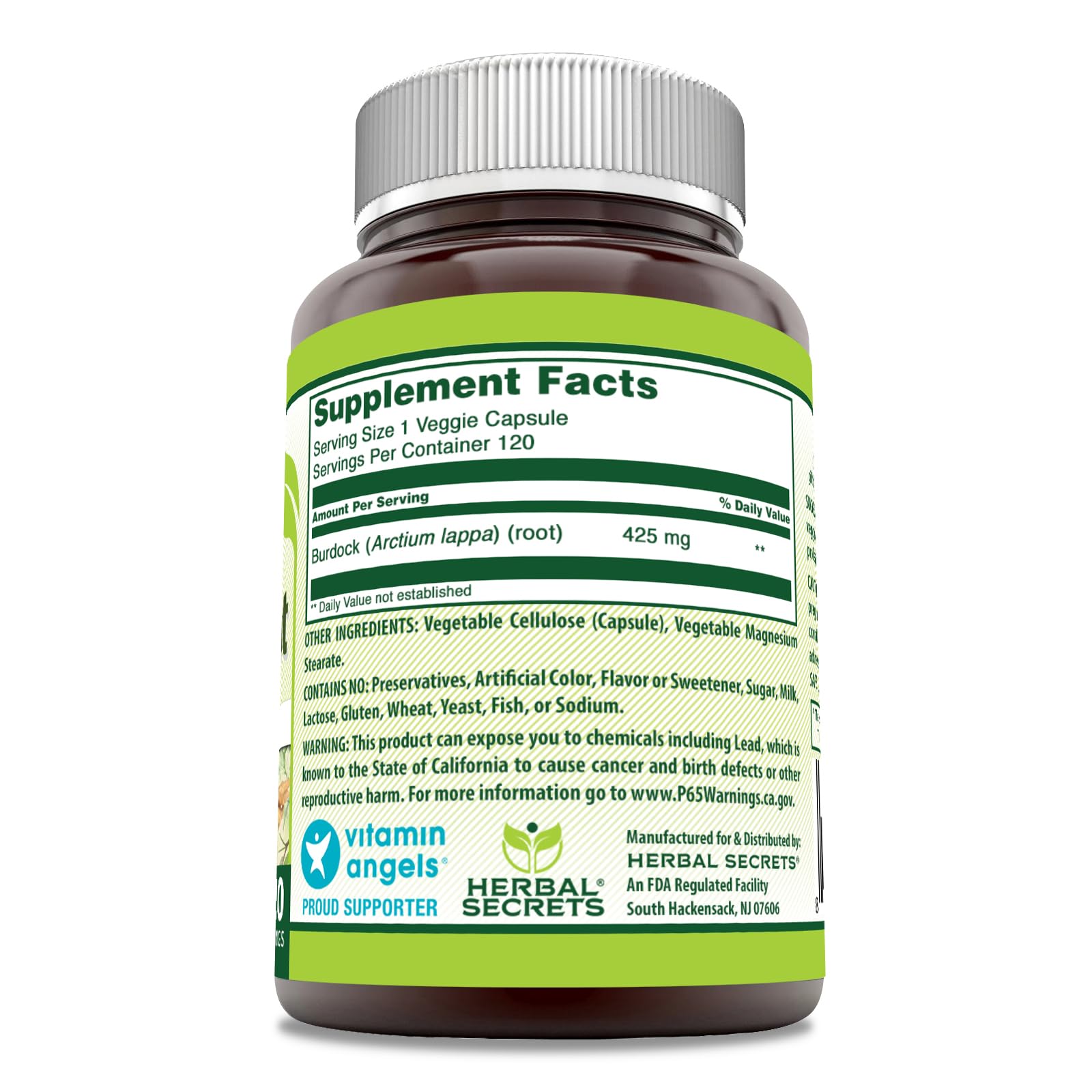 Herbal Secrets Bardane: capsules végétales à prendre facilement au quotidien.