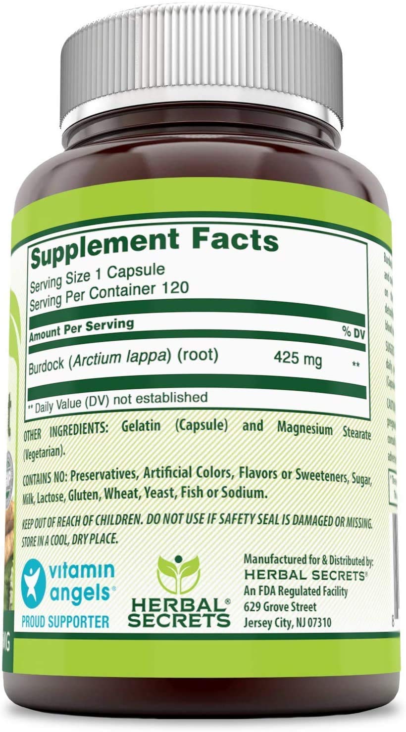 Herbal Secrets Bardane – utilisation visuelle avec antioxydants potentiels
