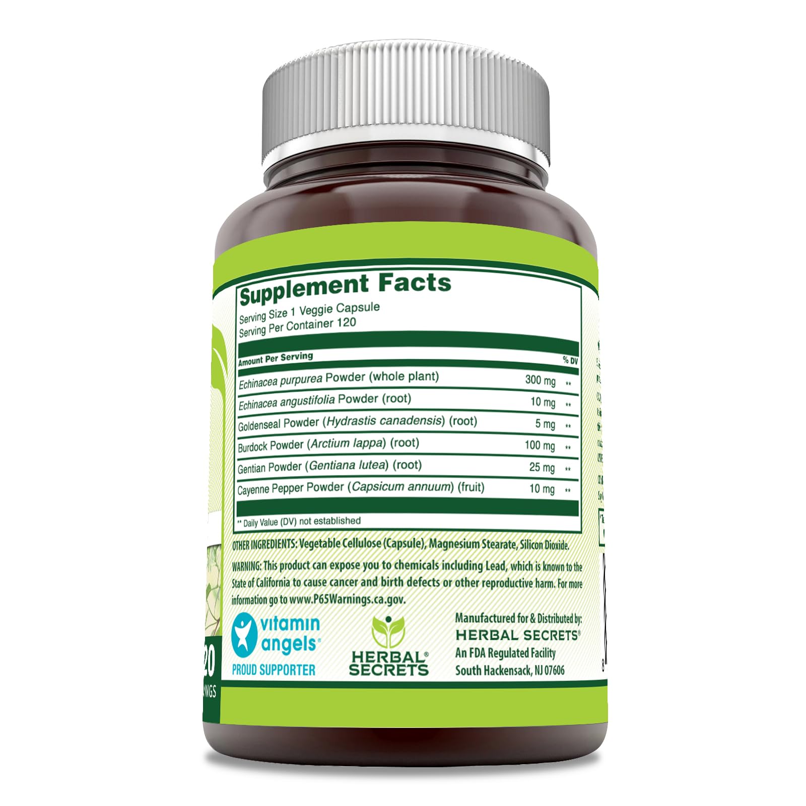 Capsules végétales Herbal Secrets, format pratique pour une routine quotidienne.