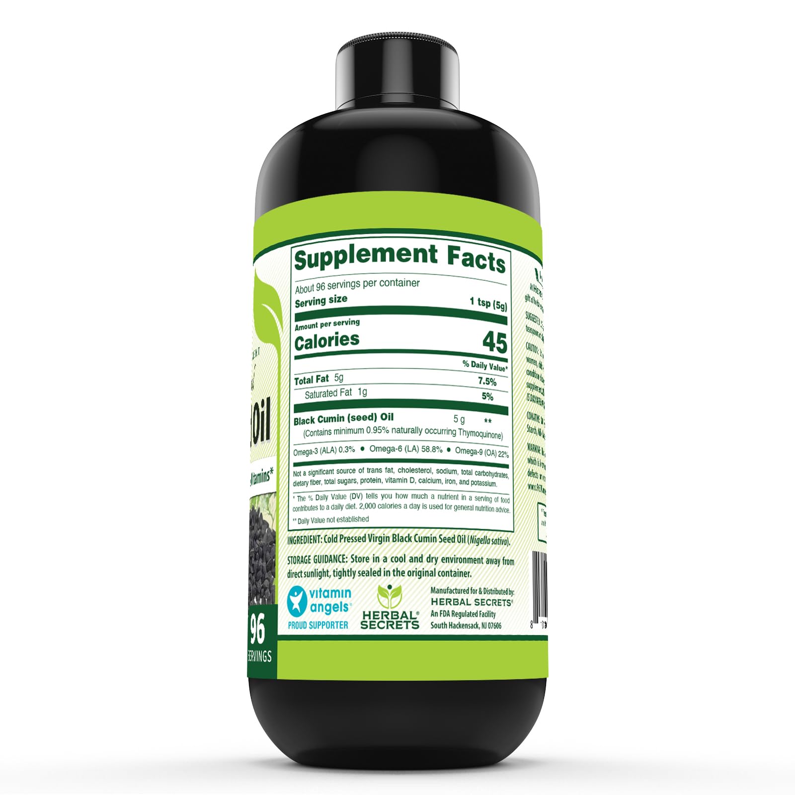 Herbal Secrets huile de nigelle — versement: utilisation simple et pratique.