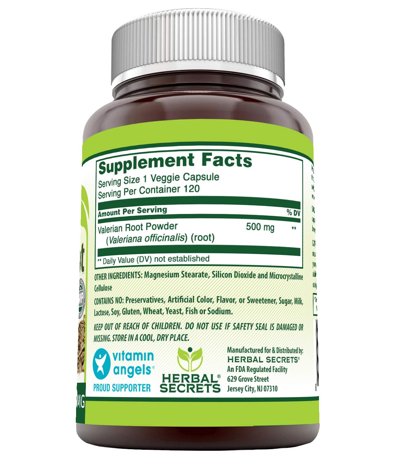 Herbal Secrets Valériane 500 mg – gélule végétale, usage quotidien pour favoriser la relaxation