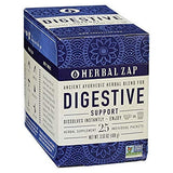 Herbal Zap Ayurveda Digestif, bouteille et sachet, dissolution rapide pour digestion apaisante.