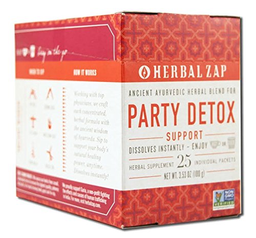 Herbal Zap Party Detox sachets — boisson rapide après fête.