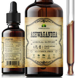 HERBALICIOUS Ashwagandha gouttes bouteille, soutien potentiel au stress et à l’équilibre.