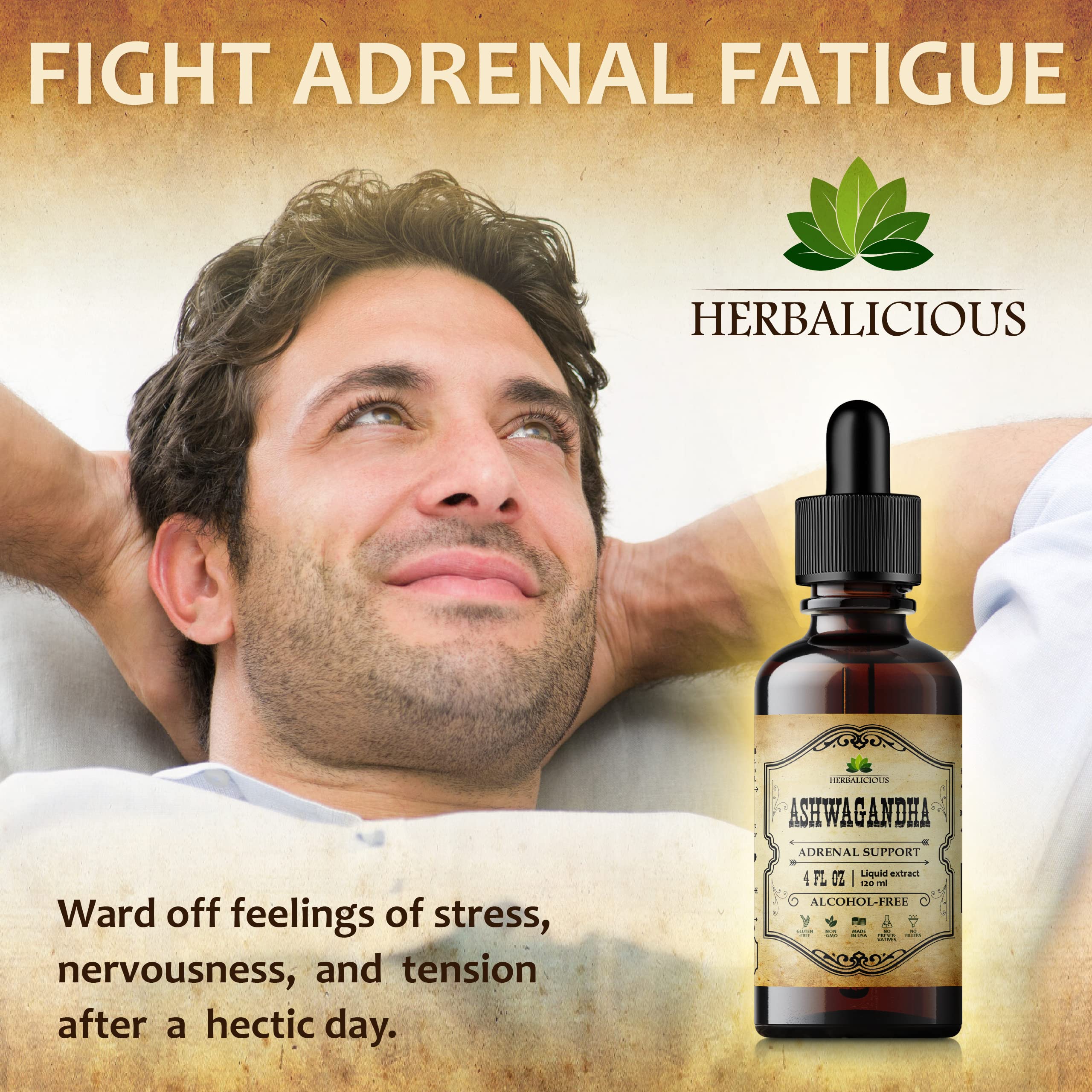 HERBALICIOUS Ashwagandha pipette doseur pour doser facilement les gouttes.