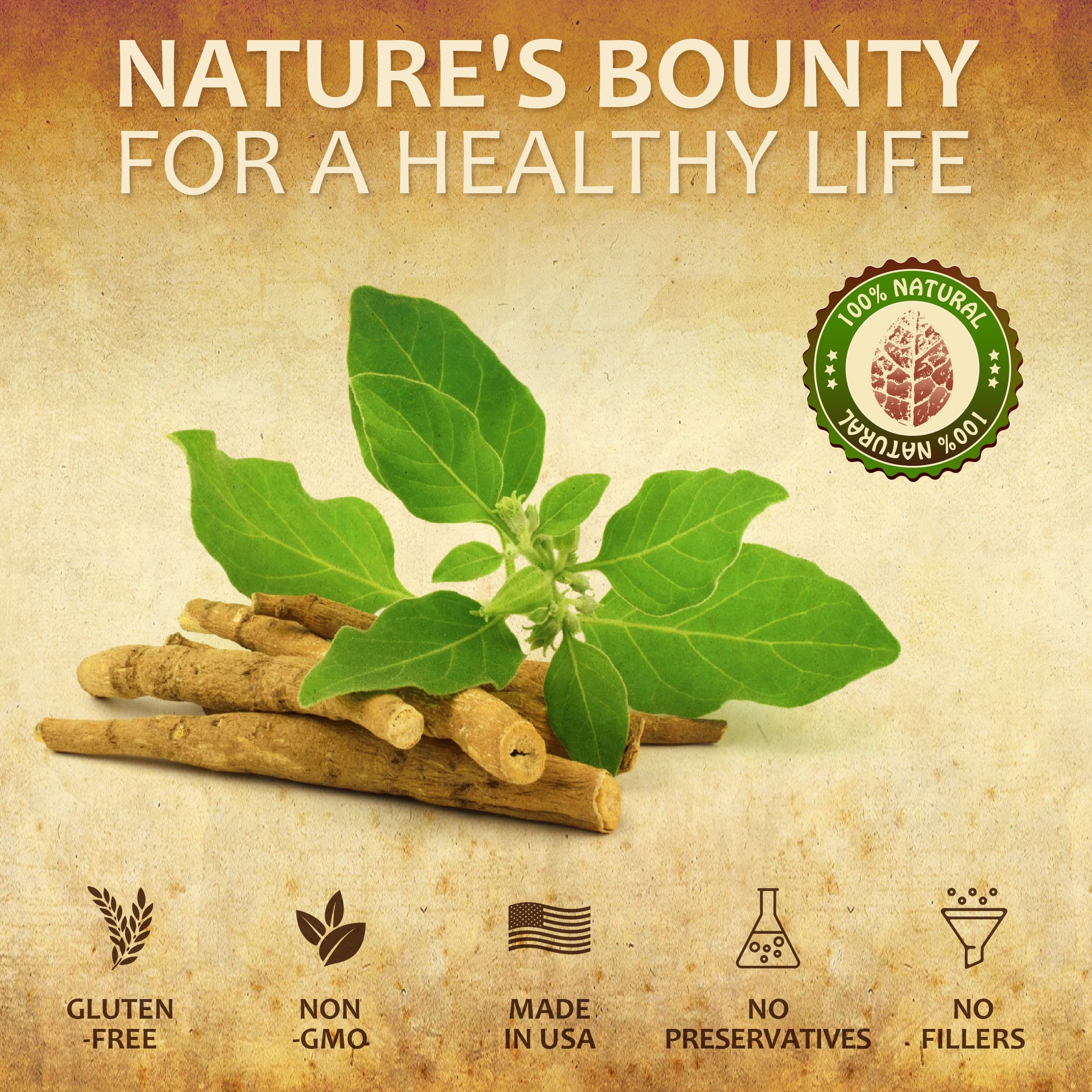HERBALICIOUS Ashwagandha sans OGM, formulation naturelle et sûre.
