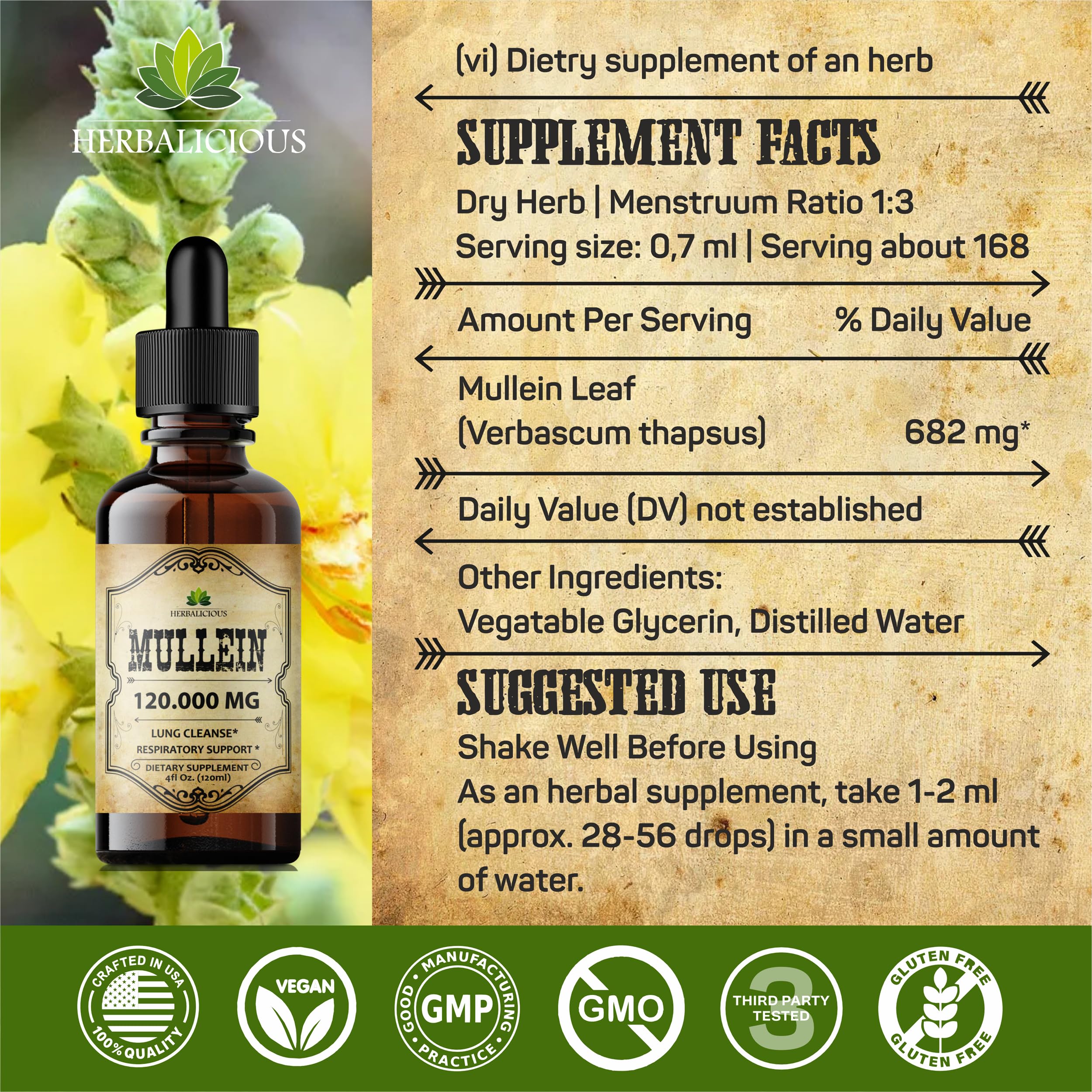 Fabriqué aux États-Unis – contrôle qualité HERBALICIOUS Molène